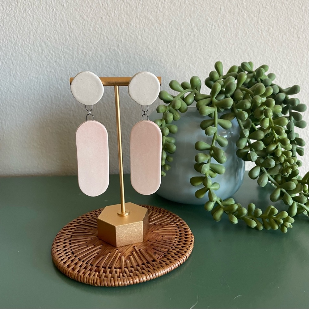 Handmade Ceramic Dangle Earrings